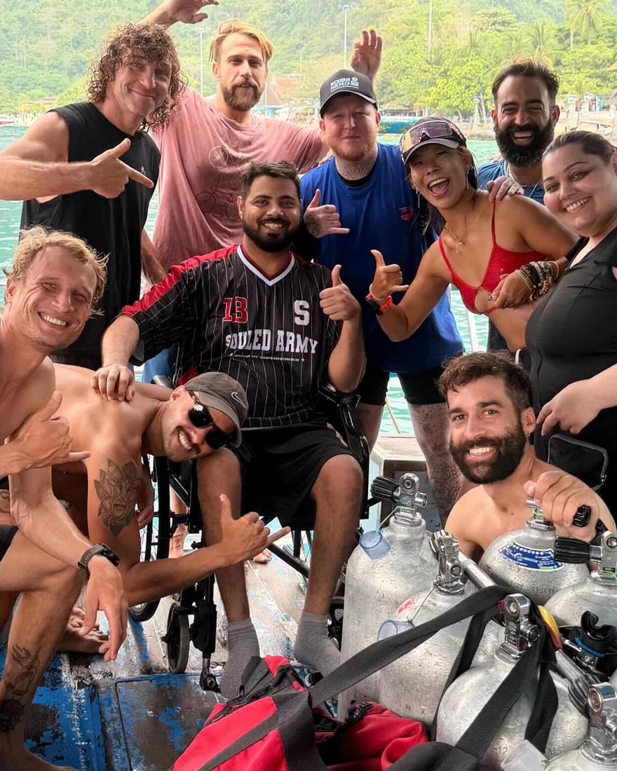 Scubility - disabled divers on the dive boat
